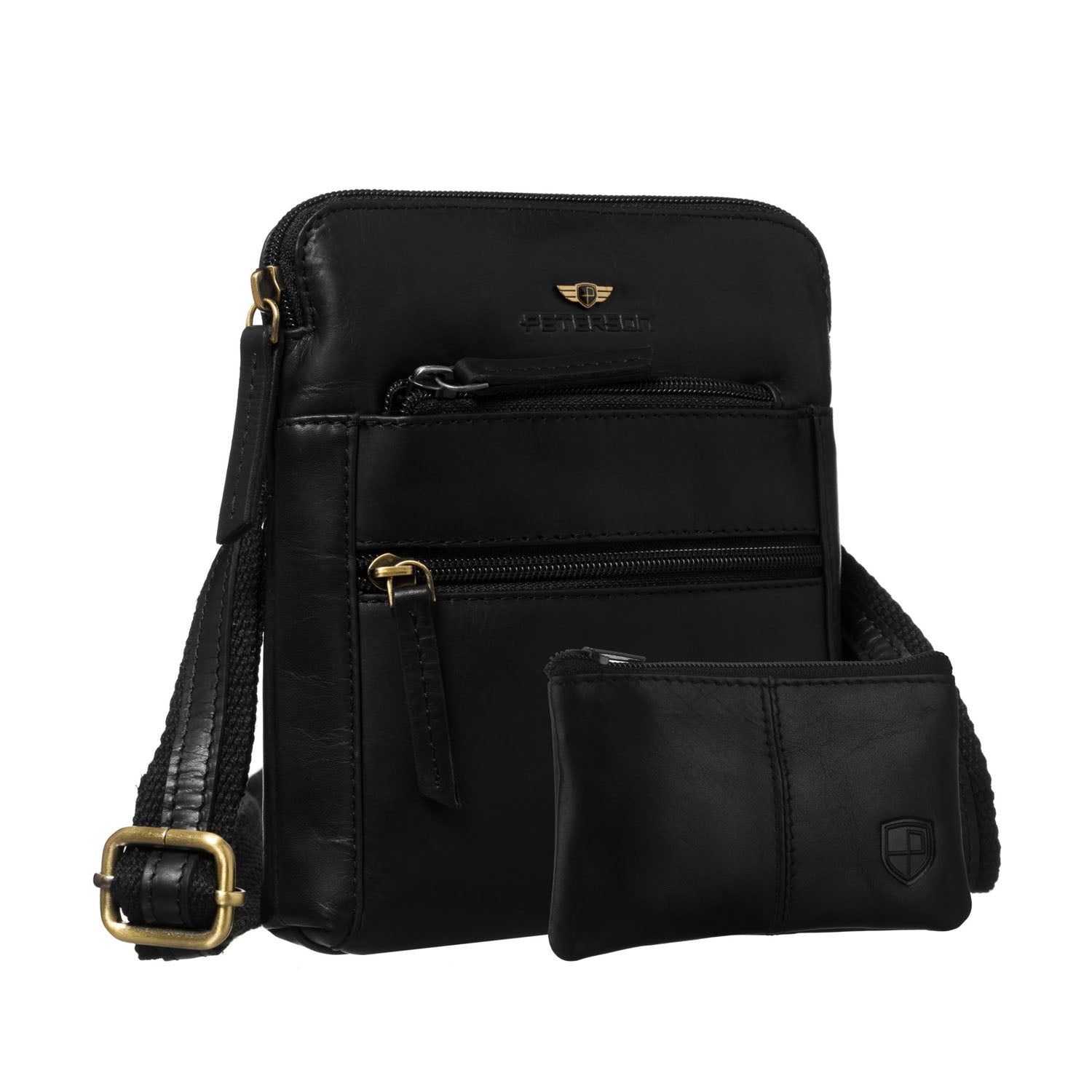 Maža rankinė vyrams Peterson, juoda 0321