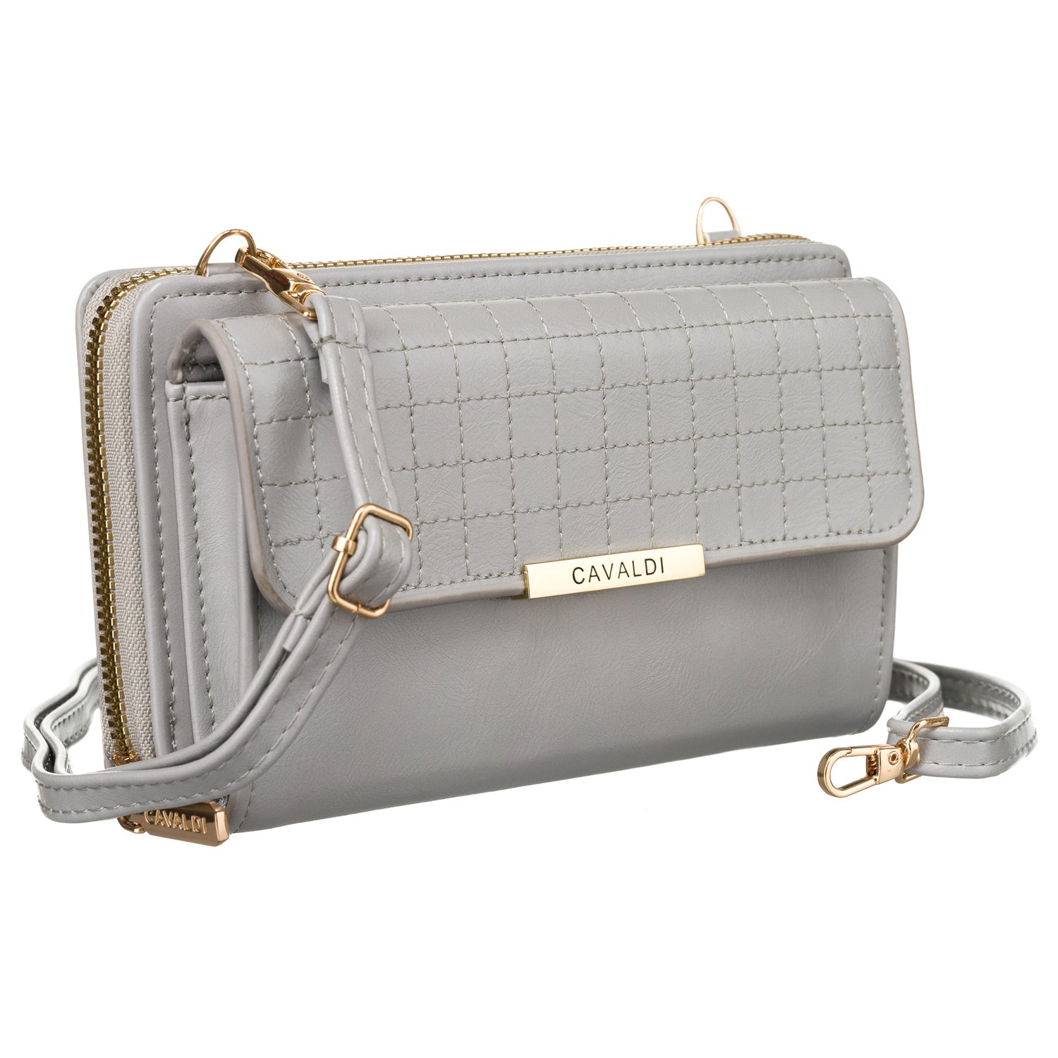 Maža elegantiška rankinė Cavaldi, pilka C0157