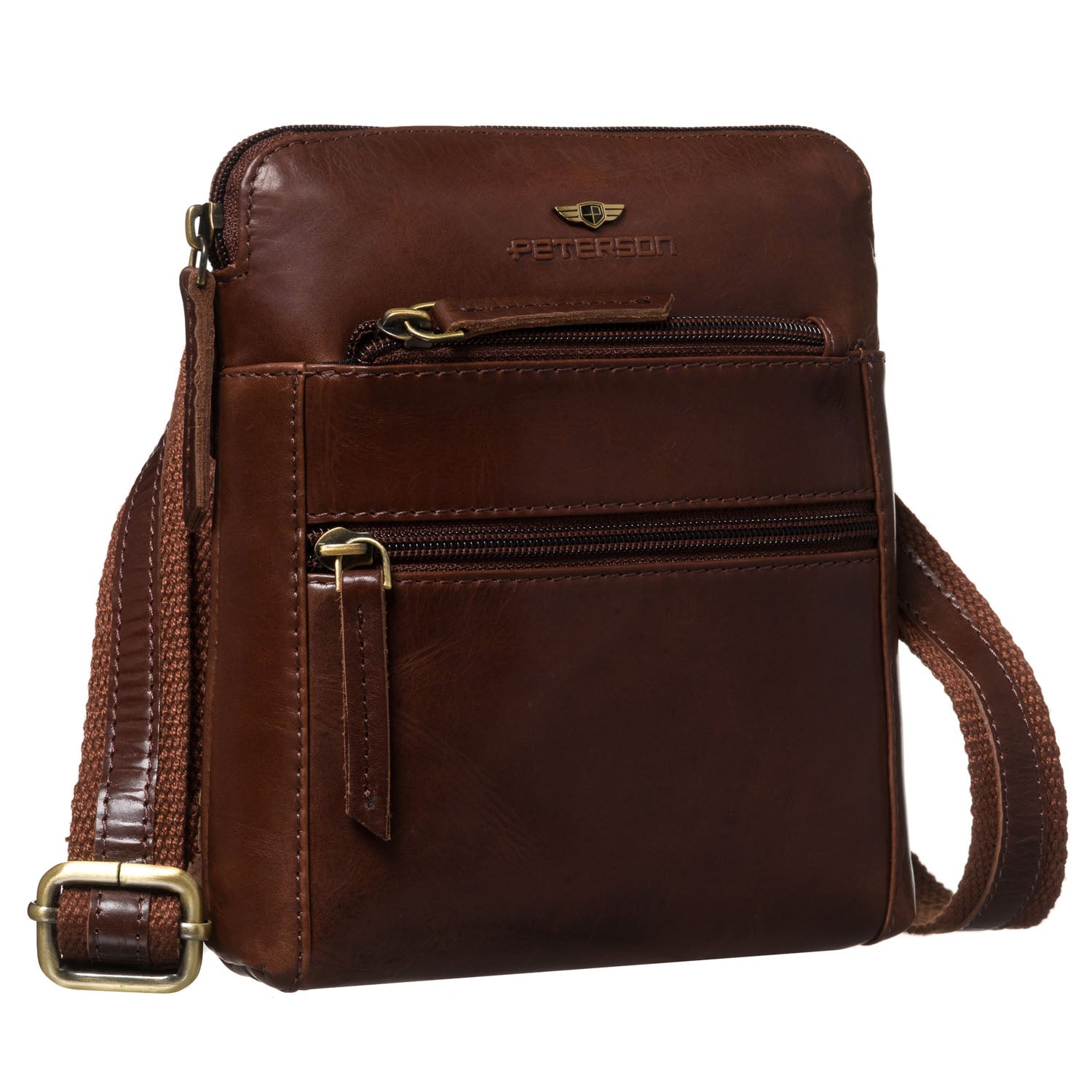 Maža rankinė vyrams Peterson, ruda 0642