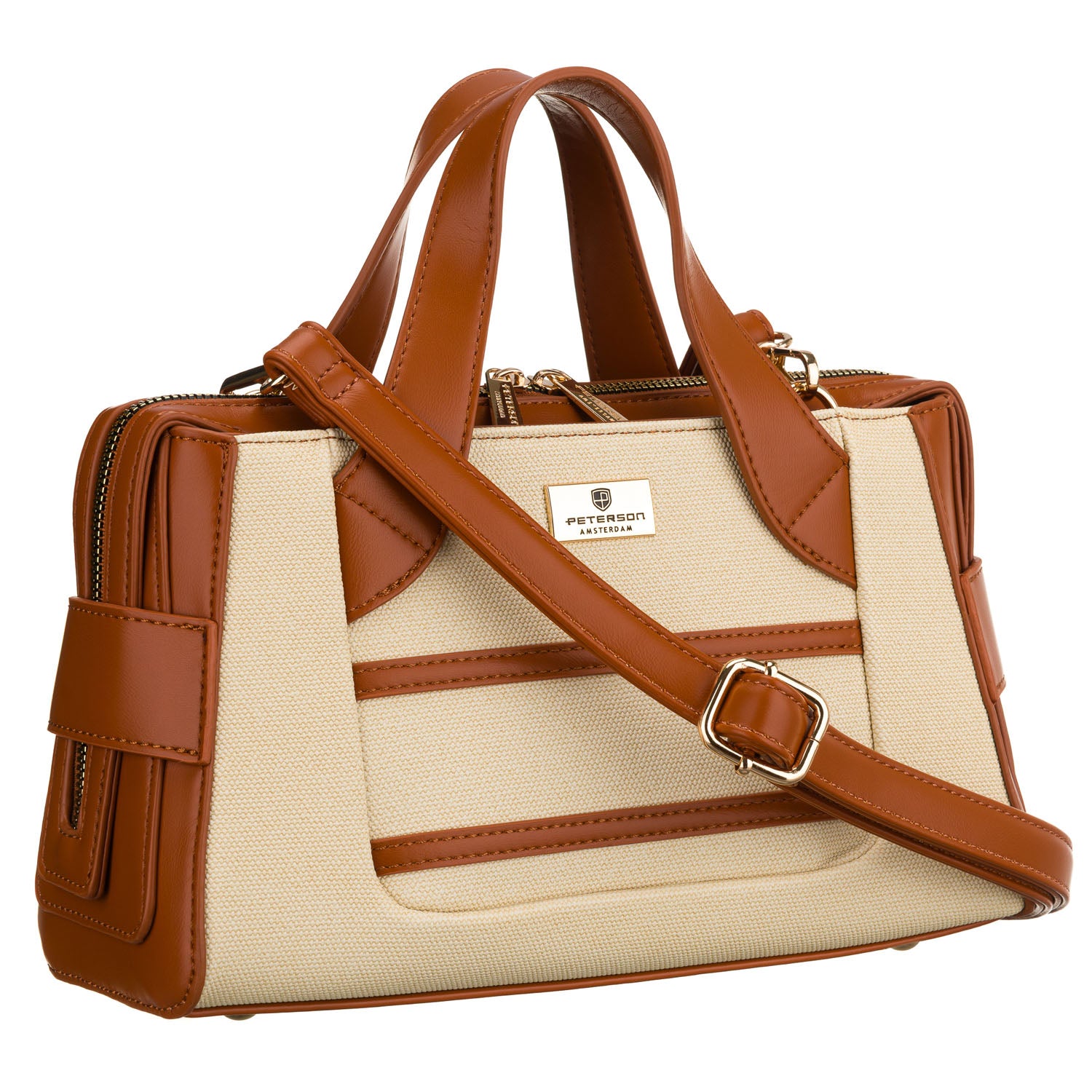 Rankinė moterims Peterson, dramblio kaulo ir ruda 1306