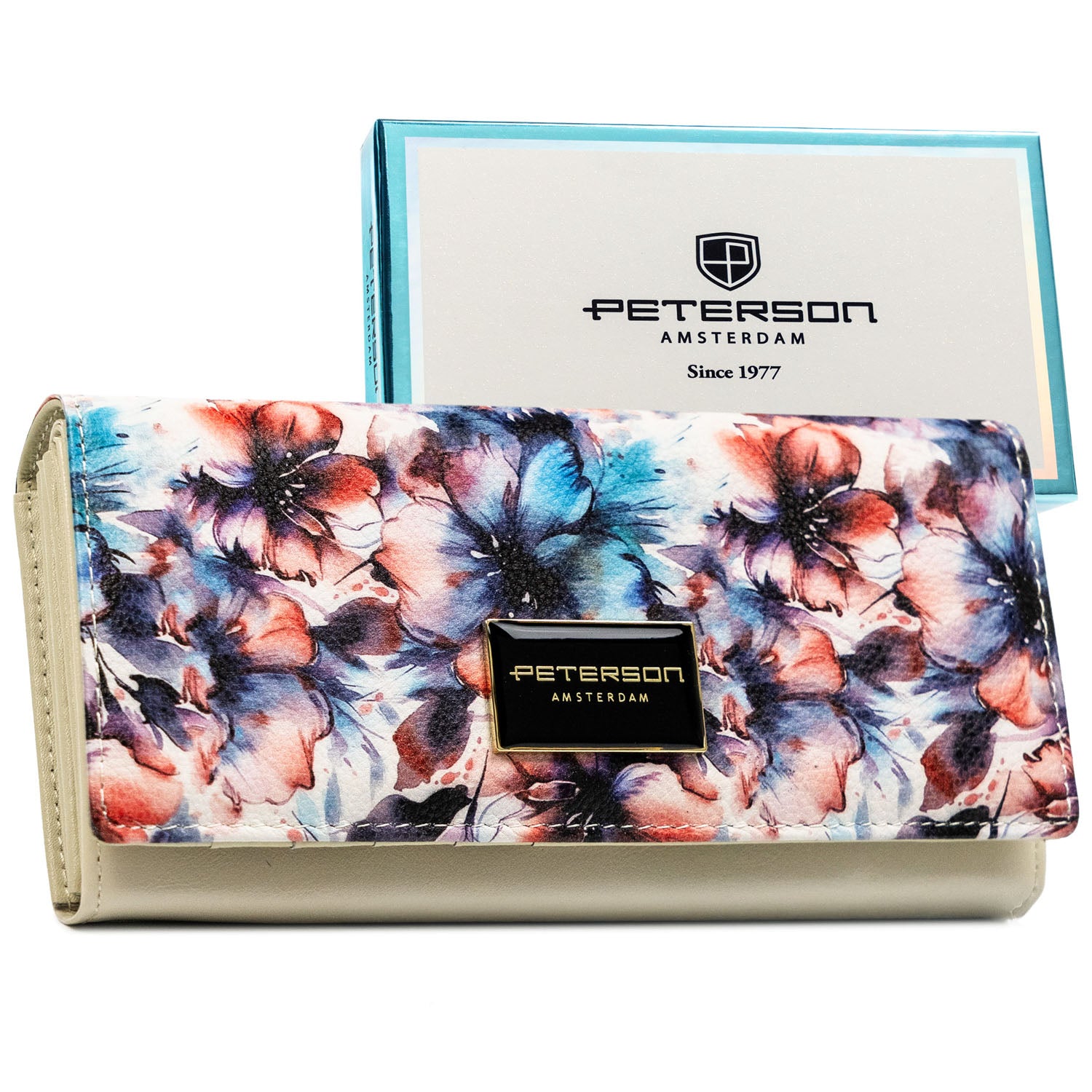 Piniginė moterims Peterson, gėlėtas PT74