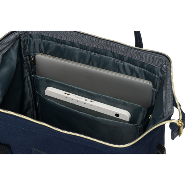 Moteriška kuprinė, mėlyna, poliesteris, su vieta nešiojamam kompiuteriui N389