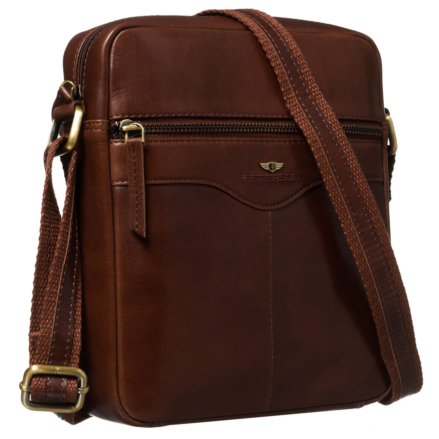 Vidutinė rankinė vyrams Peterson, ruda 0482