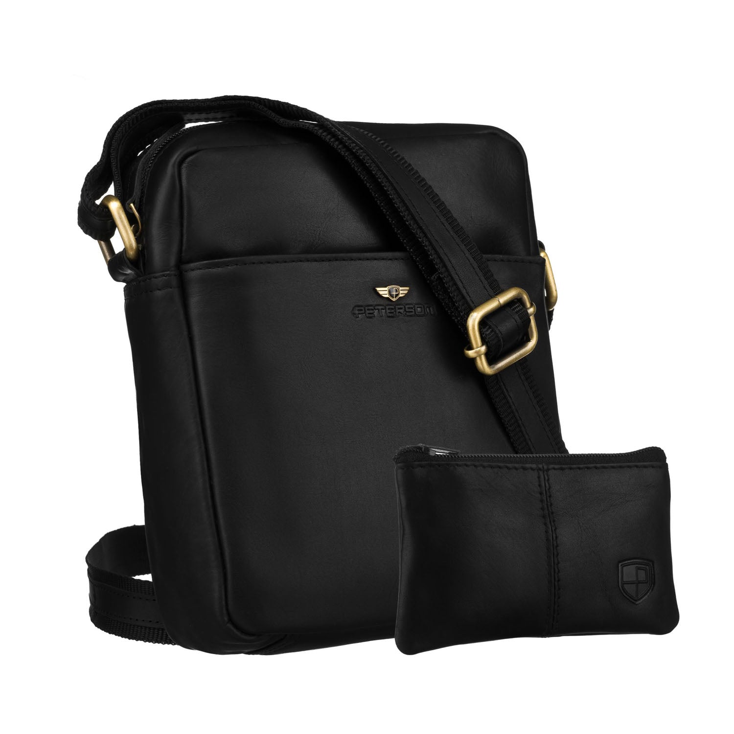 Vidutinė rankinė vyrams Peterson, juoda 6873