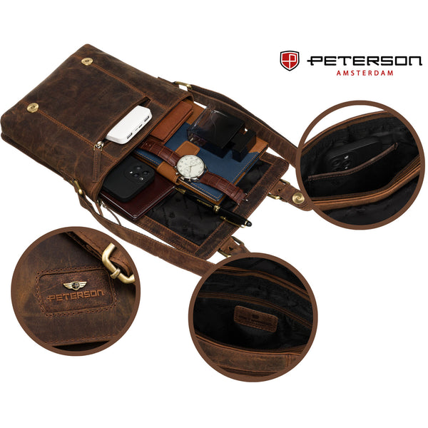Rankinė vyrams Peterson, ruda R318