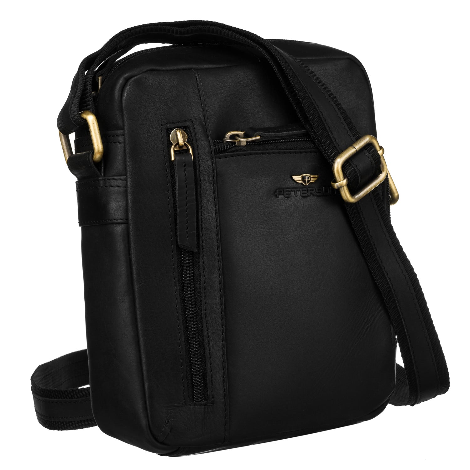 Vidutinė rankinė vyrams Peterson, juoda 6774