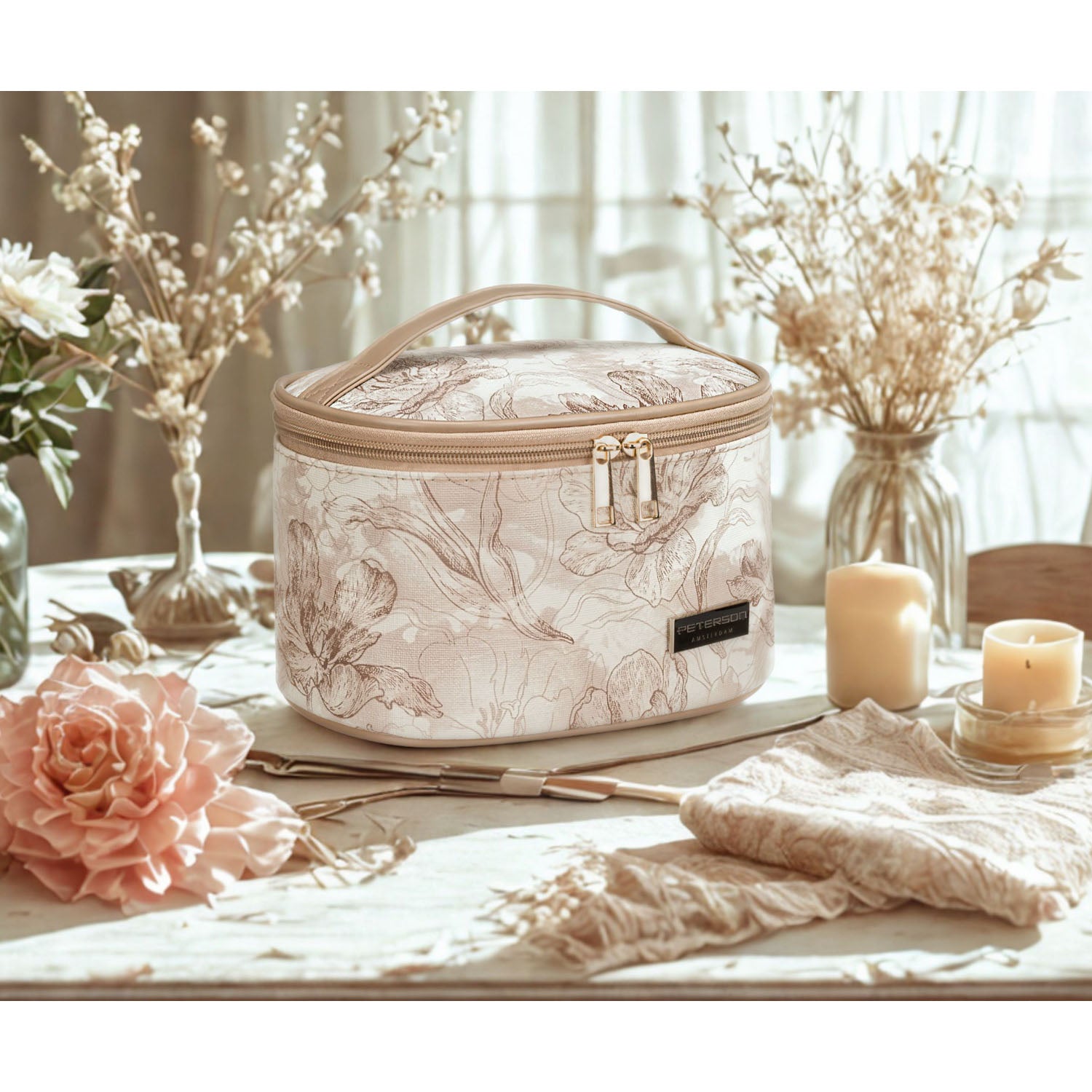 Maža kosmetinė moterims Peterson, smėlio N506