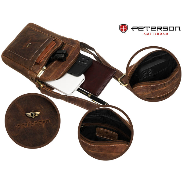 Rankinė vyrams Peterson, ruda R401
