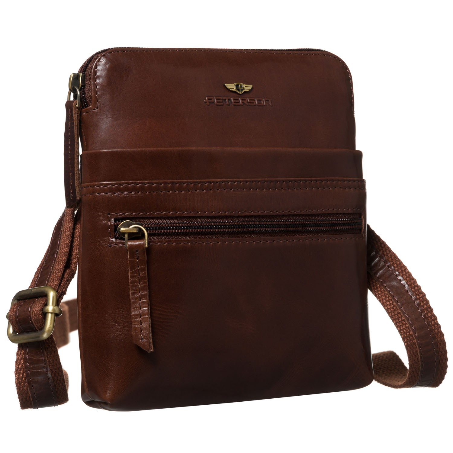 Maža rankinė vyrams Peterson, ruda 0604