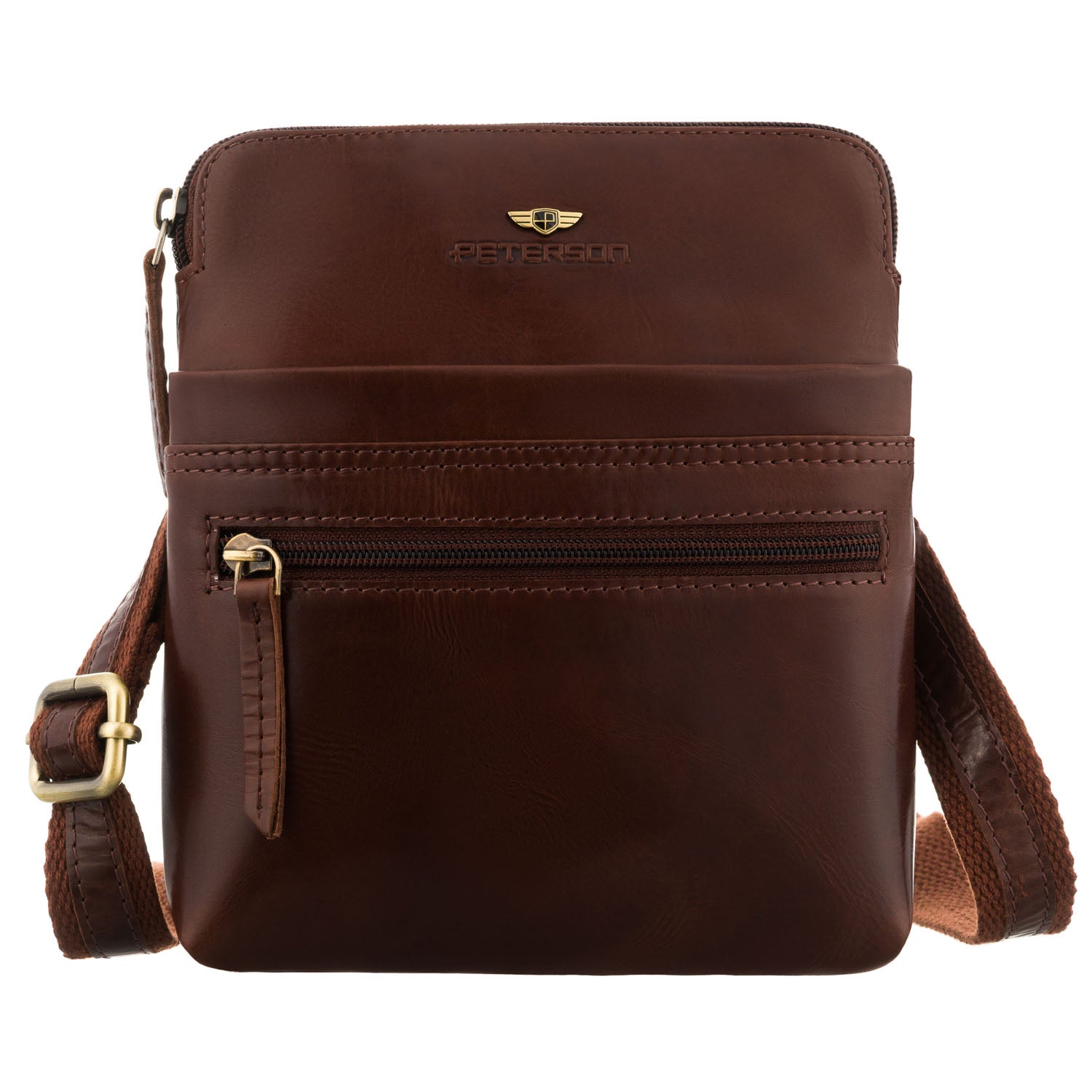 Maža rankinė vyrams Peterson, ruda 0604
