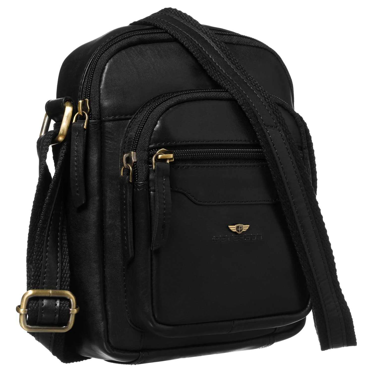 Maža rankinė vyrams Peterson, juoda 0413