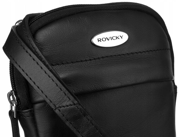 Maža odinė rankinė Rovicky, juoda A0142