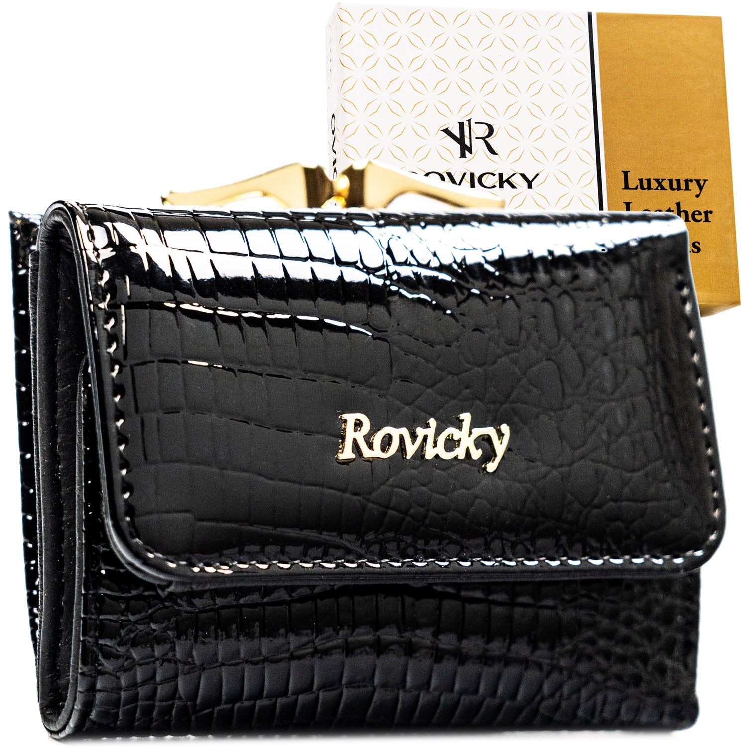 Maža piniginė moterims Rovicky, juoda