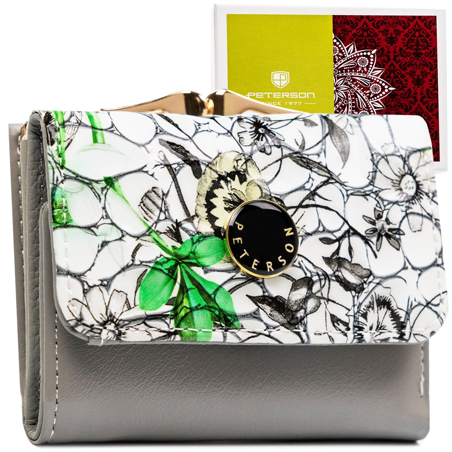 Maža piniginė moterims Peterson, žalia PT29