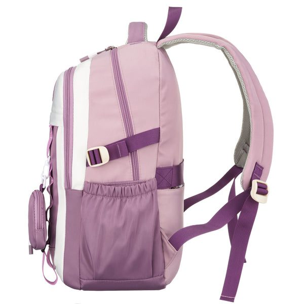 Vidutinė kuprinė moterims Peterson, balta-violetinė