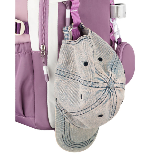 Vidutinė kuprinė moterims Peterson, balta-violetinė