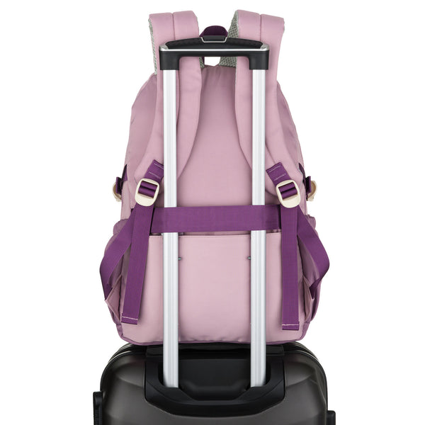 Vidutinė kuprinė moterims Peterson, balta-violetinė