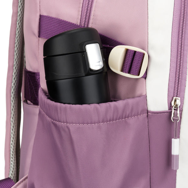 Vidutinė kuprinė moterims Peterson, balta-violetinė