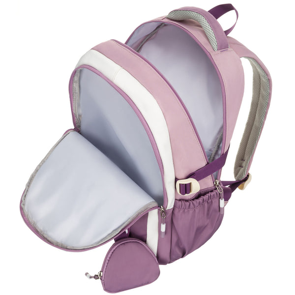 Vidutinė kuprinė moterims Peterson, balta-violetinė