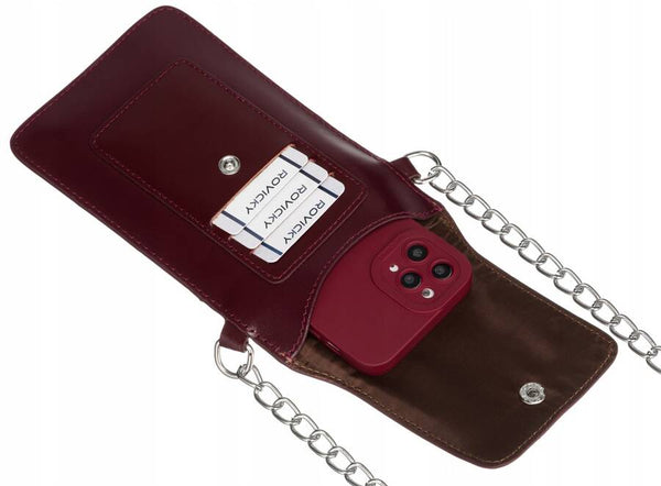 Maža rankinė natūrali oda 4U Cavaldi, bordo A0134