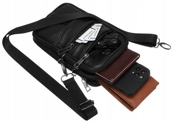 Maža odinė rankinė Rovicky, juoda R2367