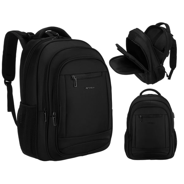 Vidutinis kuprinė unisex Peterson, juoda