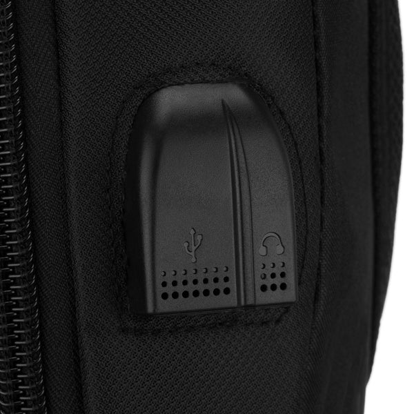 Vidutinis kuprinė unisex Peterson, juoda