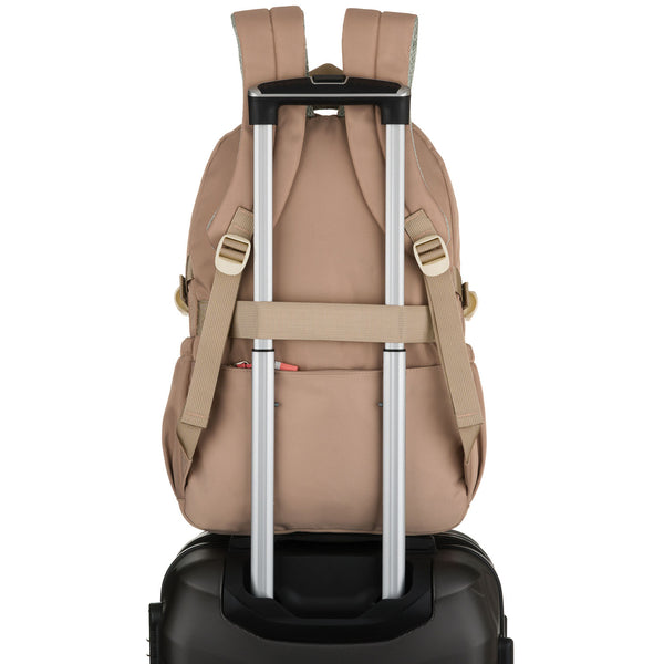 Vidutinė kuprinė moterims Peterson, smėlio-rožinė