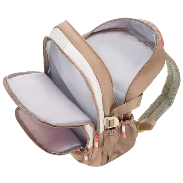 Vidutinė kuprinė moterims Peterson, smėlio-rožinė