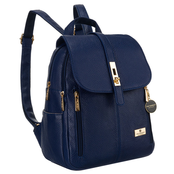 Moteriška ekologiškos odos kuprinė Peterson, mėlyna A01.