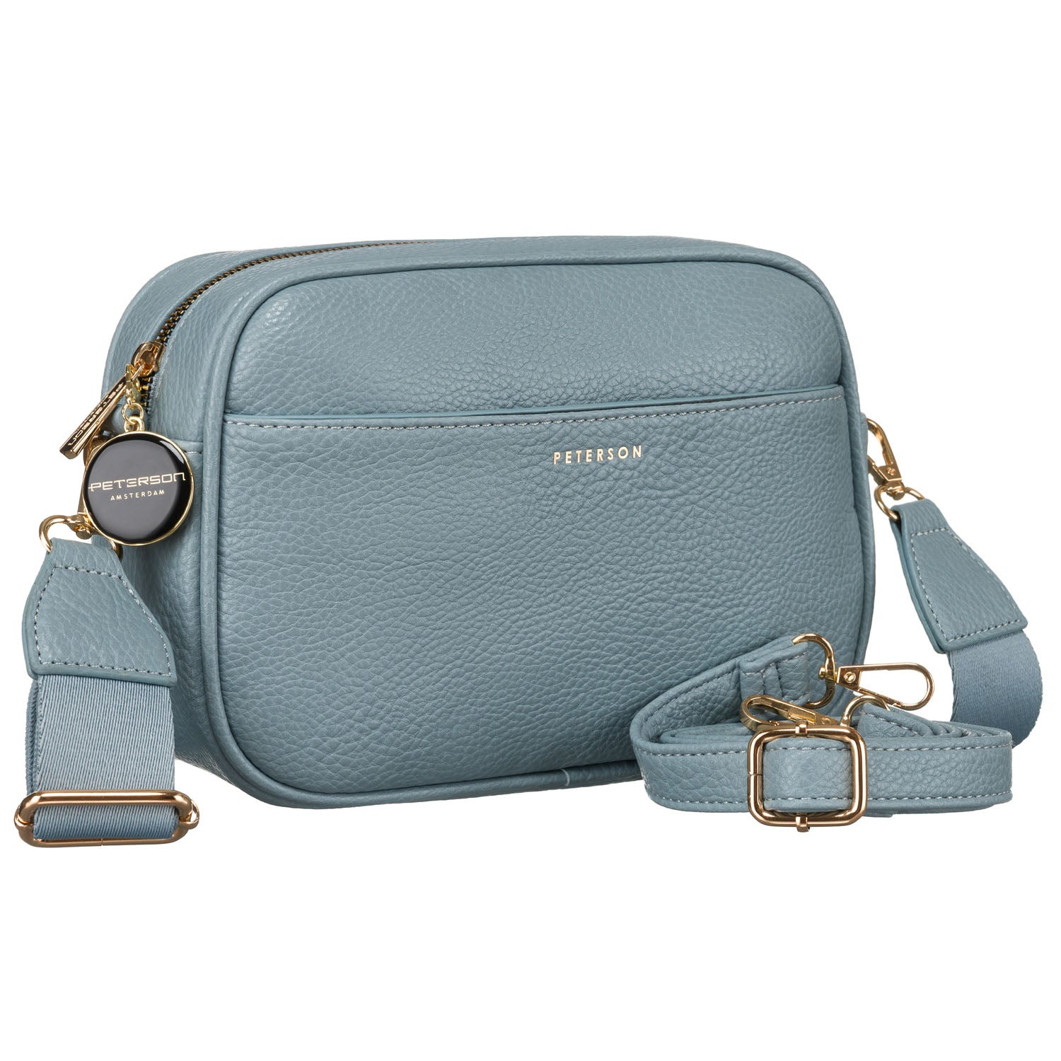 Rankinė maža eko odos Peterson, mėlyna A01. N429