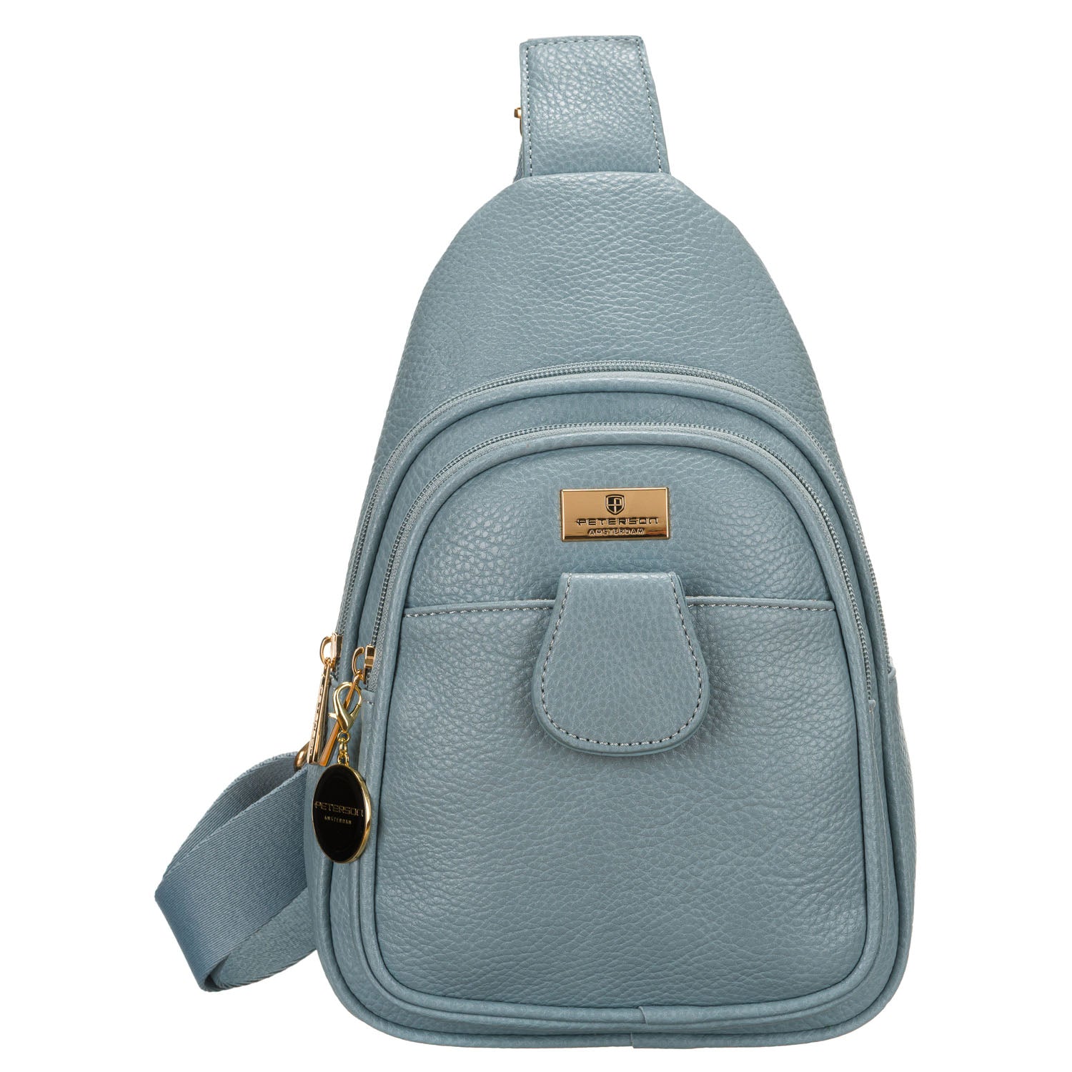 Rankinė maža eko odos Peterson, mėlyna A01. N433