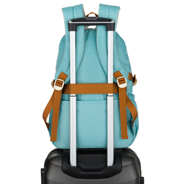 Vidutinė kuprinė unisex Peterson, mėlyna-oranžinė