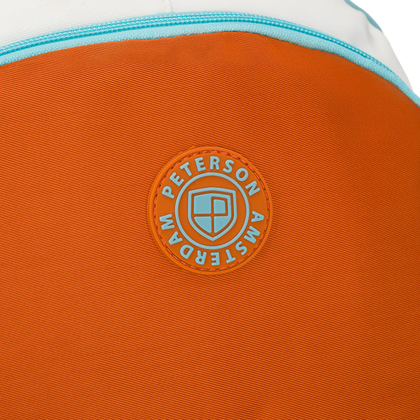 Vidutinė kuprinė unisex Peterson, mėlyna-oranžinė