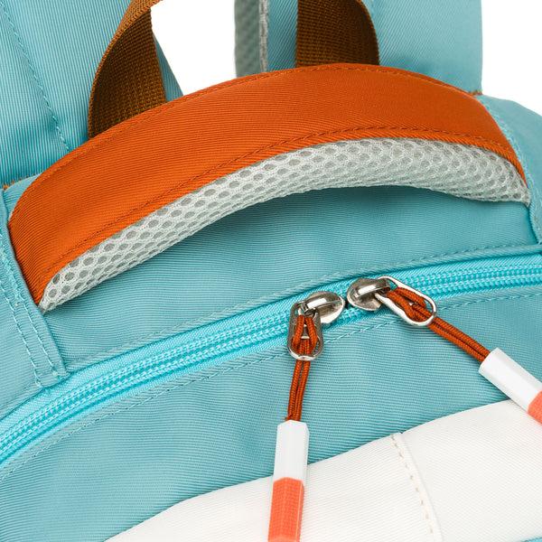 Vidutinė kuprinė unisex Peterson, mėlyna-oranžinė