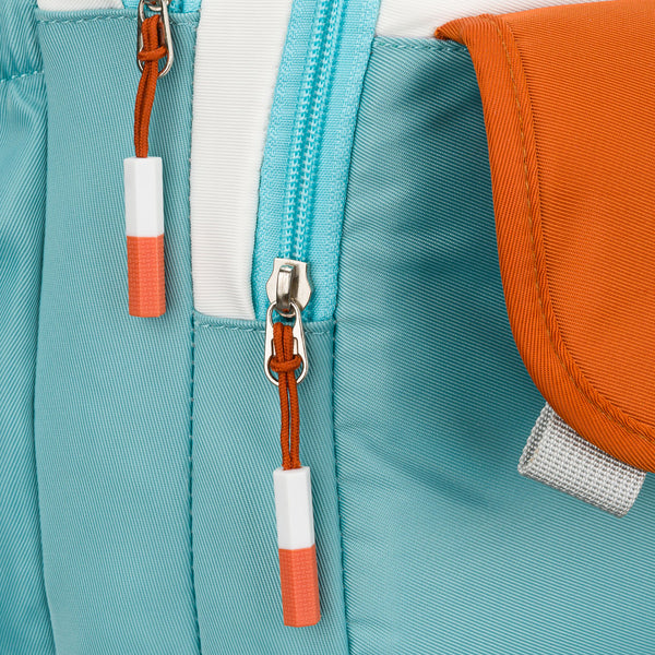 Vidutinė kuprinė unisex Peterson, mėlyna-oranžinė