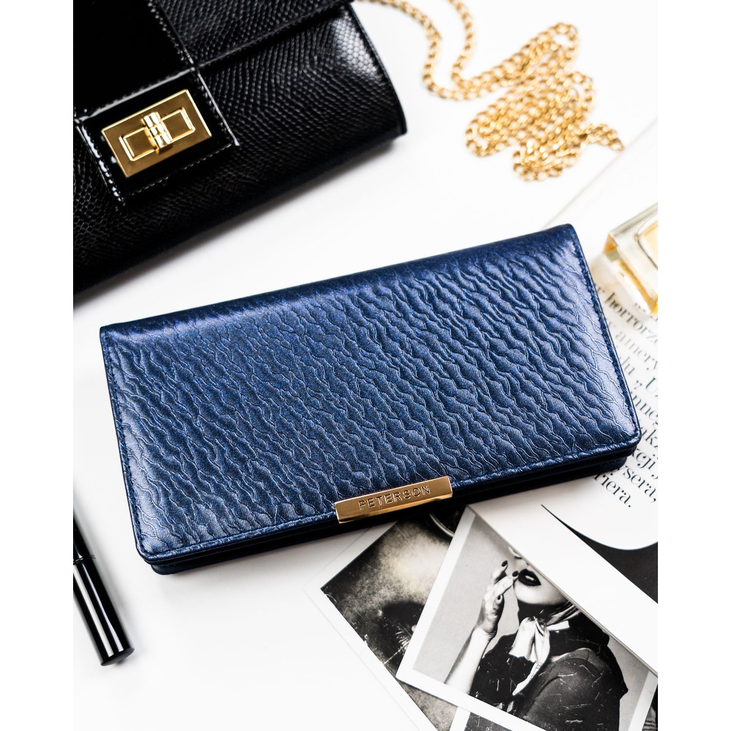 Piniginė moterims Peterson, mėlyna