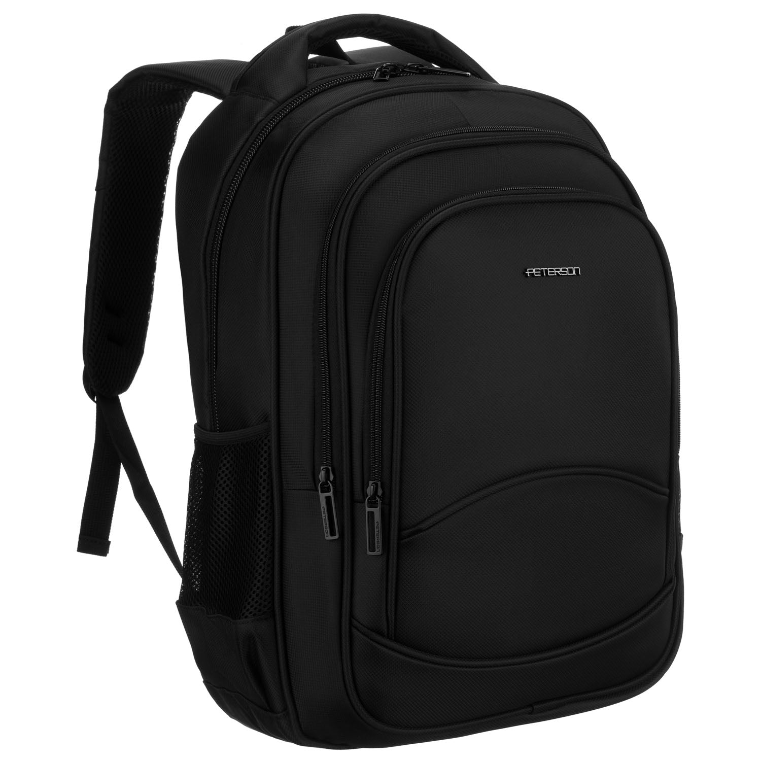 Vidutinė kuprinė unisex Peterson, juoda N515