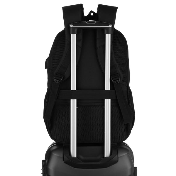 Vidutinė kuprinė unisex Peterson, juoda N515