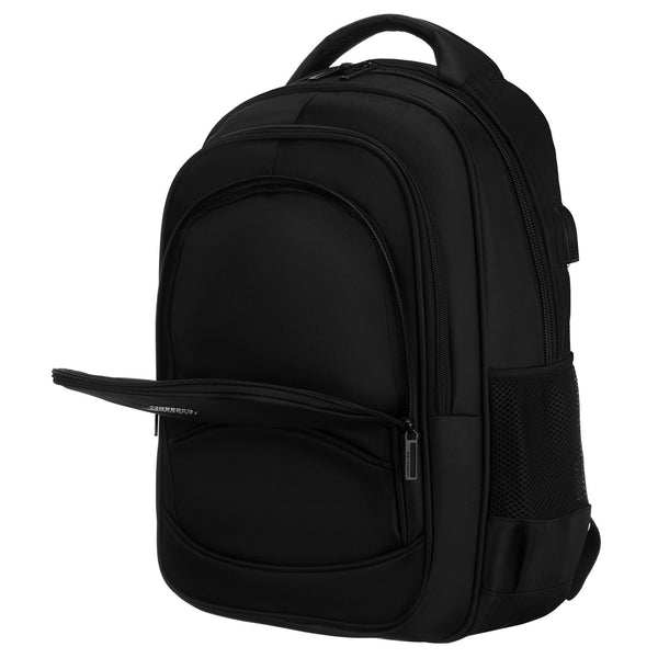 Vidutinė kuprinė unisex Peterson, juoda N515