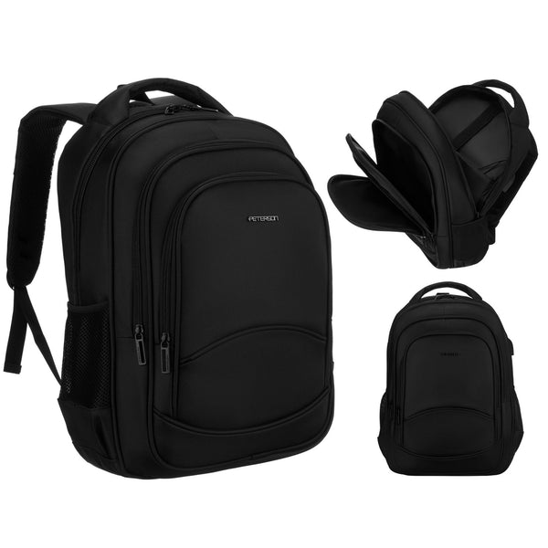 Vidutinė kuprinė unisex Peterson, juoda N515