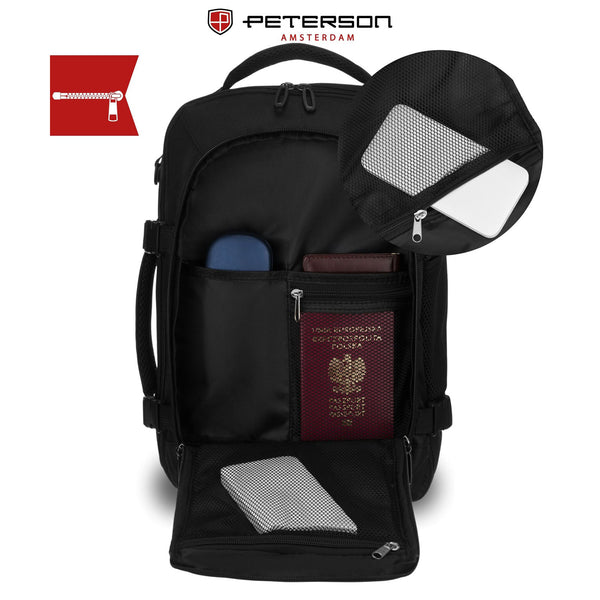 Kuprinė unisex Peterson, juoda K49