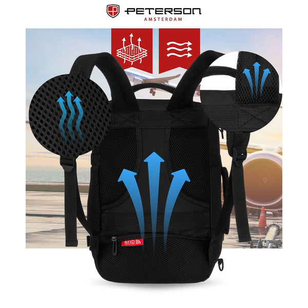 Kuprinė unisex Peterson, juoda K49