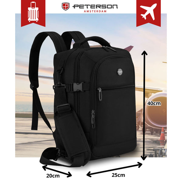 Kuprinė unisex Peterson, juoda K49