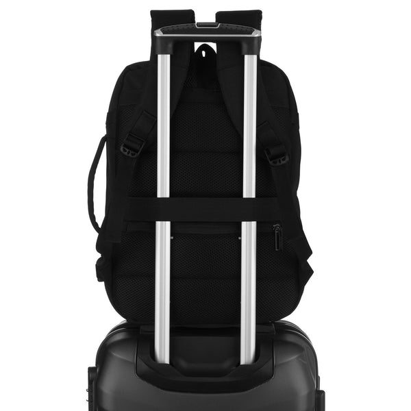 Vidutinė kuprinė unisex Peterson, juoda N516