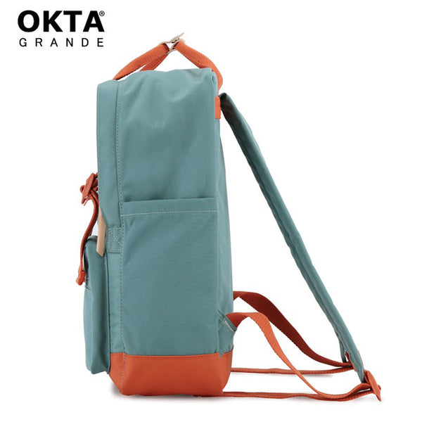 Miesto kuprinė su skyriumi nešiojamam kompiuteriui Himawari, turkio ir oranžinė.