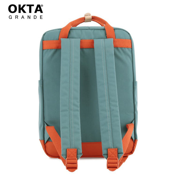 Miesto kuprinė su skyriumi nešiojamam kompiuteriui Himawari, turkio ir oranžinė.