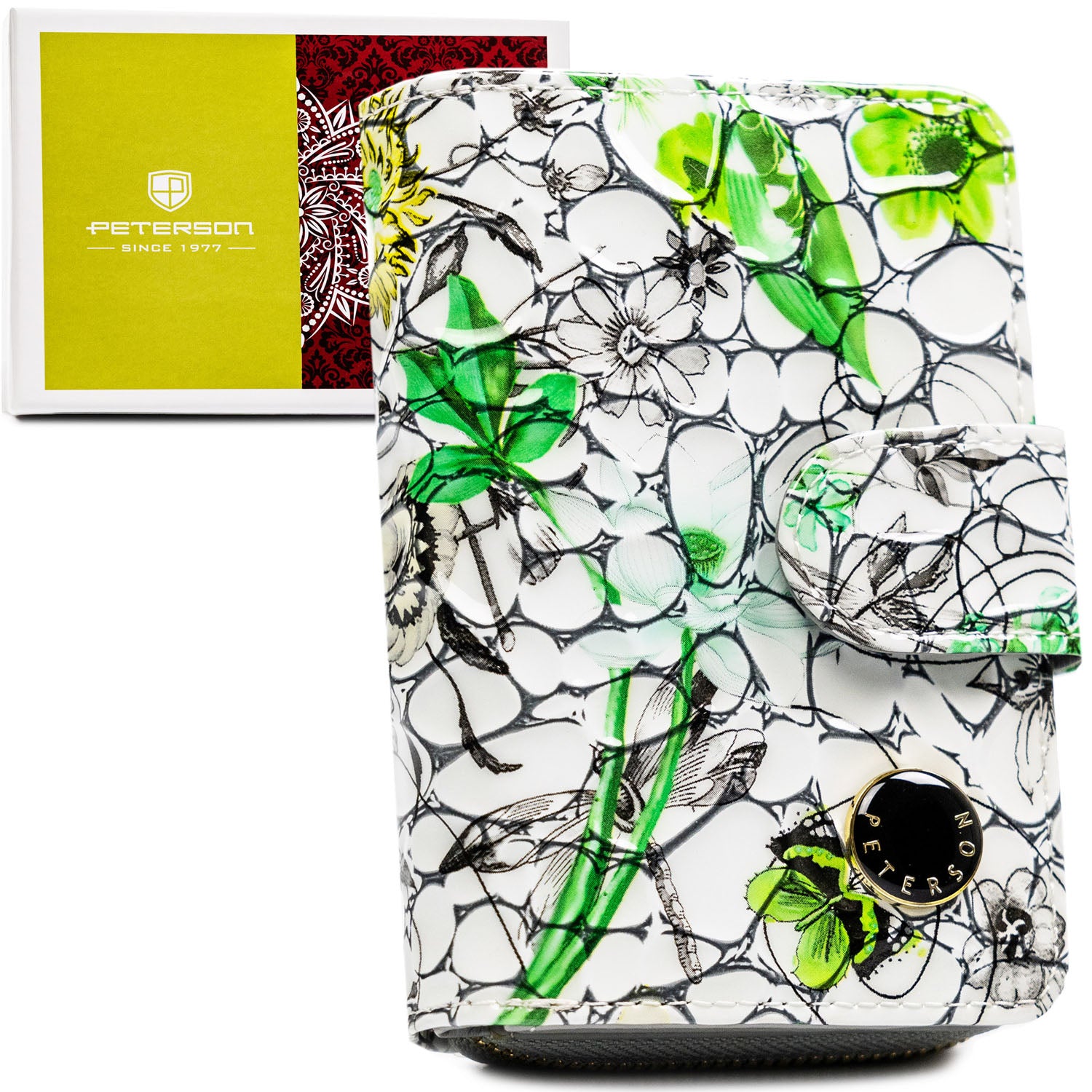 Didelė piniginė moterims Peterson, žalia PT32