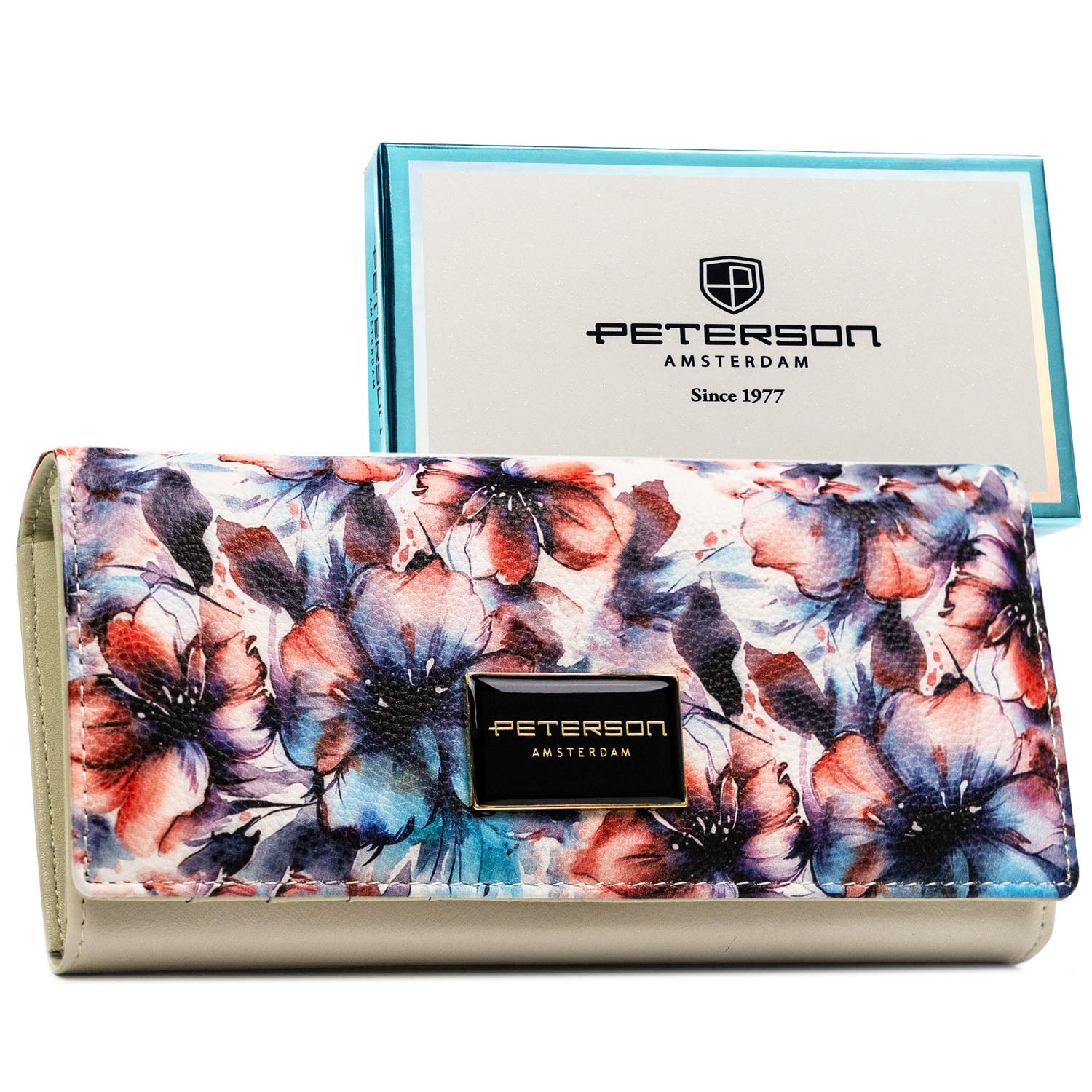 Piniginė moterims Peterson, gėlėtas PT71