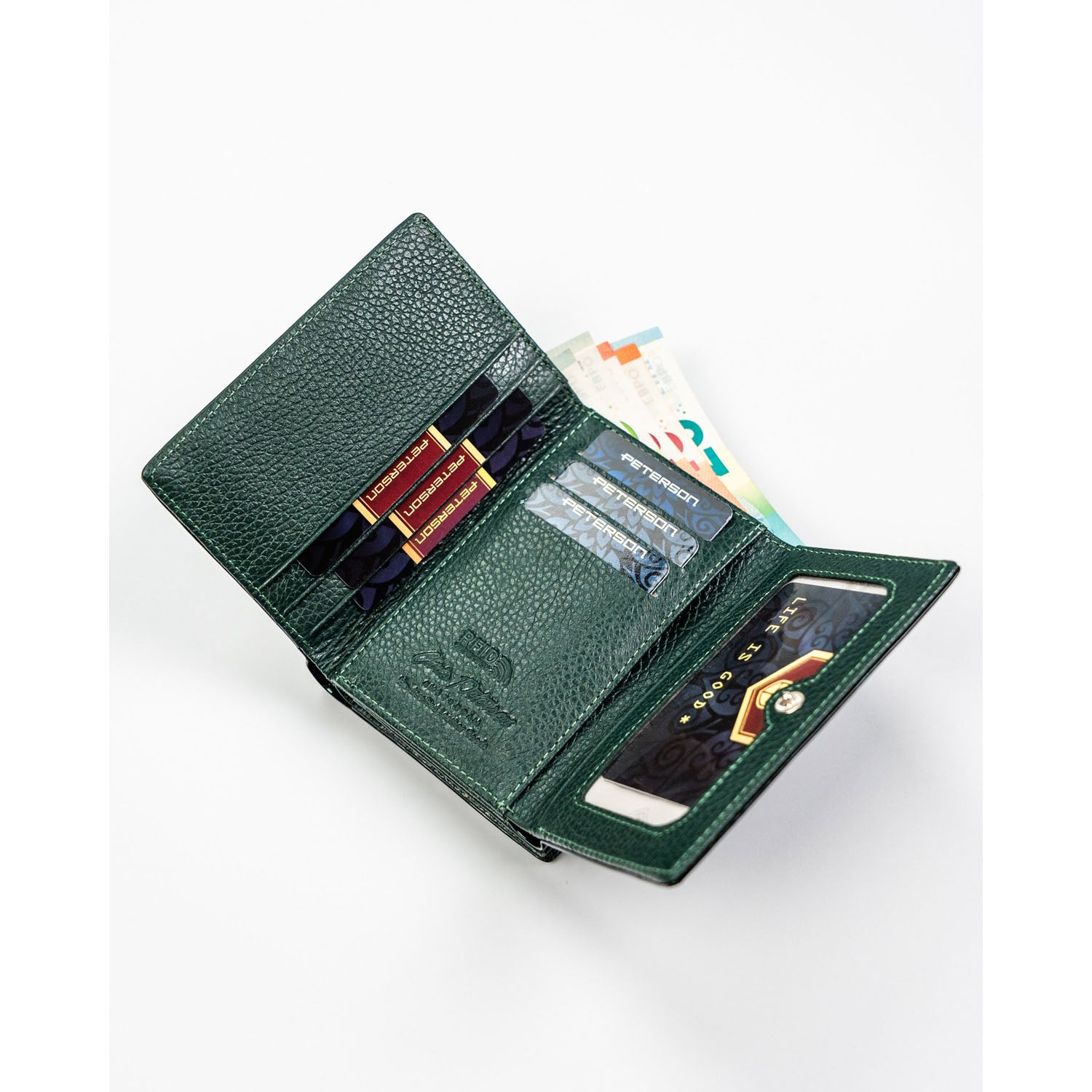 Piniginė moterims Peterson, žalias PT2